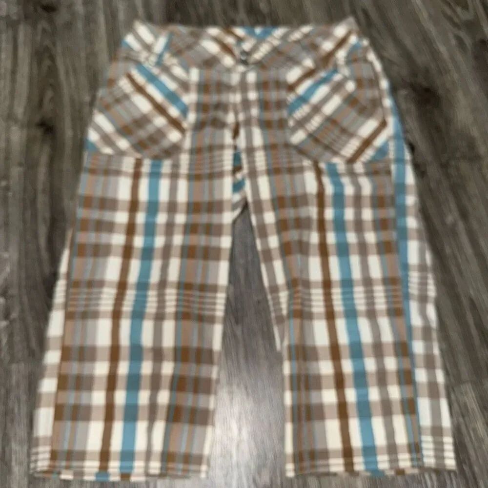 Patagonia Seersucker Plaid Pants Capris